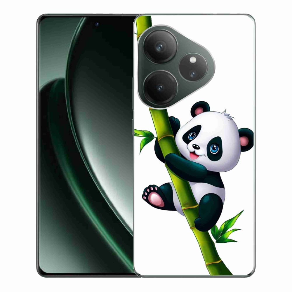 Gelový kryt mmCase na Realme GT 6 5G/GT 6T 5G - panda na bambusu