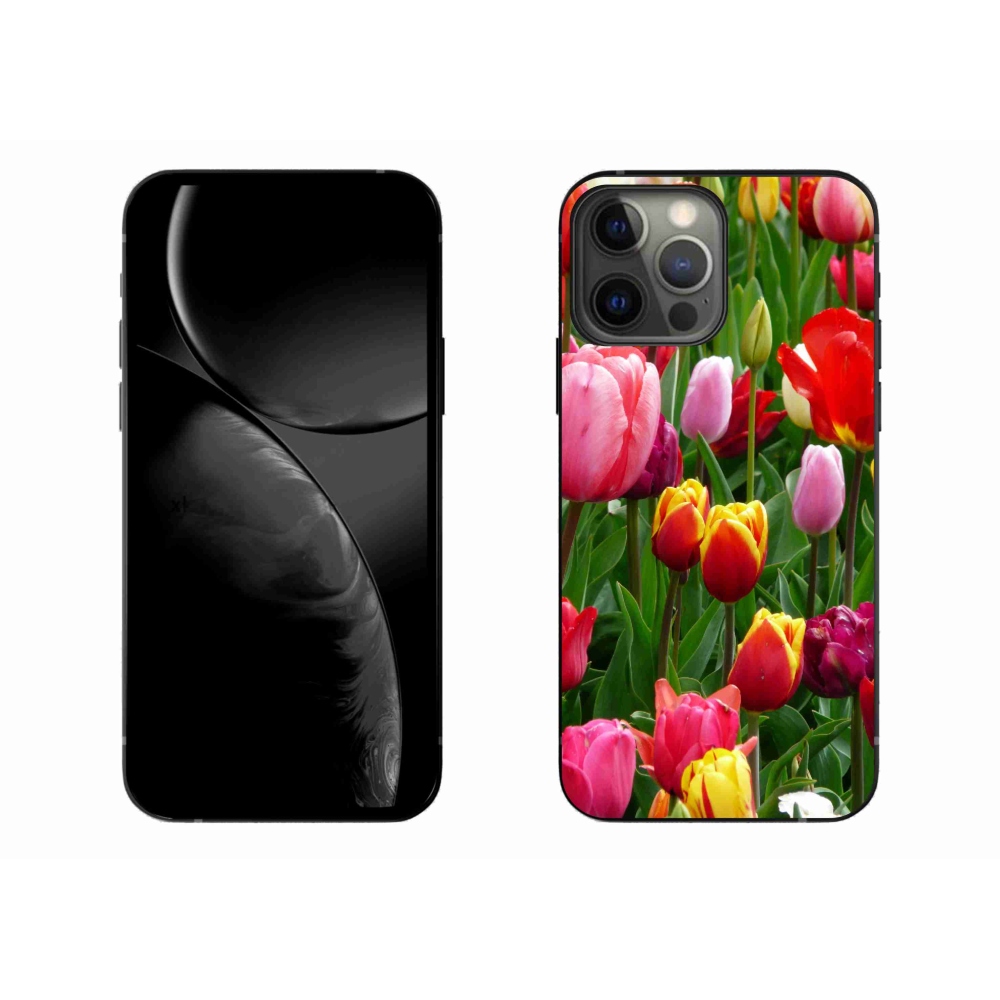 Gelový kryt mmCase na iPhone 13 Pro Max - tulipány