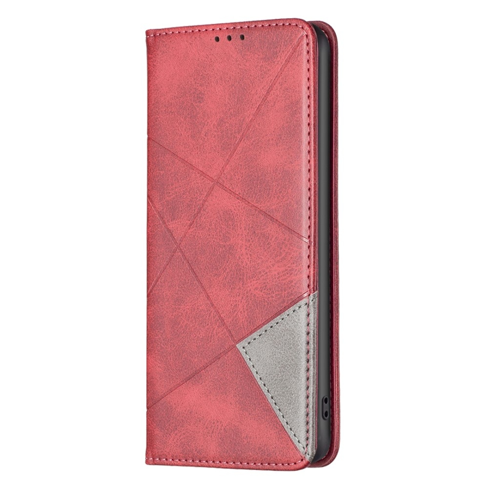 Triangle knížkové pouzdro na Xiaomi Redmi Note 13 Pro 4G/Poco M6 Pro - červené