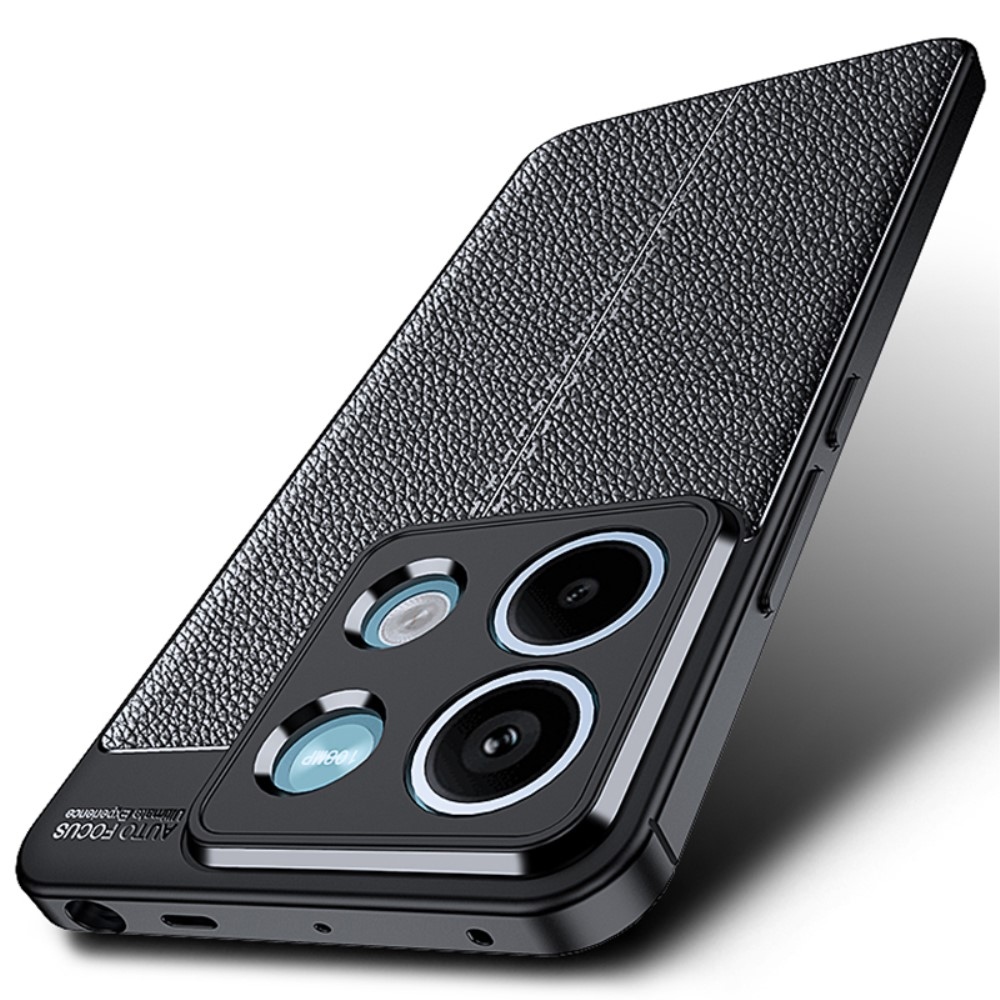 Litchi odolný gelový obal na Xiaomi Redmi Note 13 5G - černý