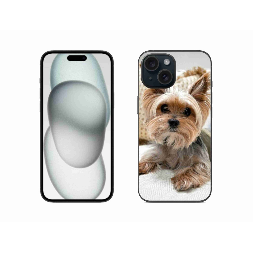 Gelový obal mmCase na iPhone 15 - jorkšír 5