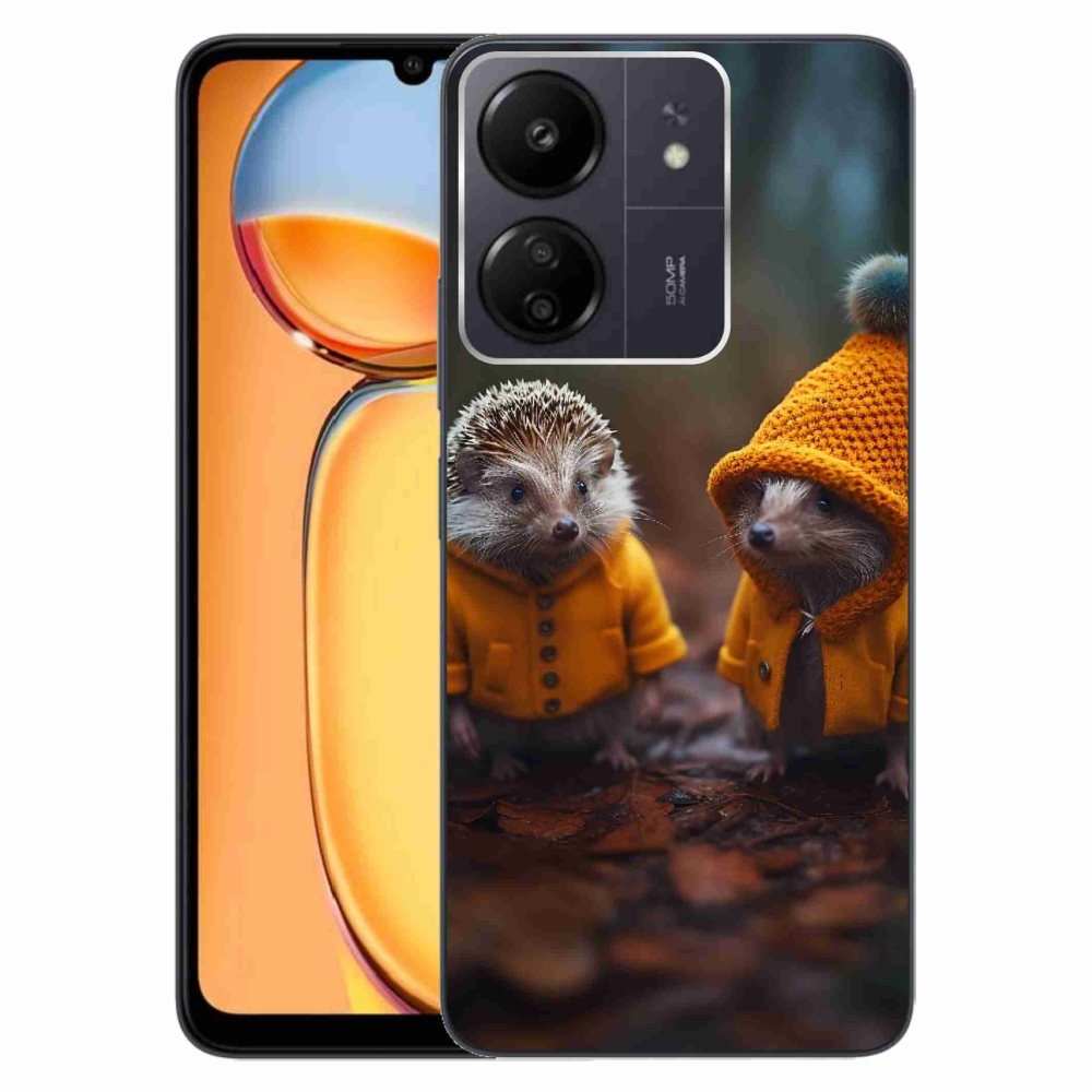 Gelový kryt mmCase na Xiaomi Poco C65/Redmi 13C - ježci