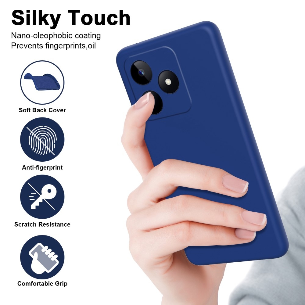 Matte gelový obal na mobil Realme C51/C53 - modrý