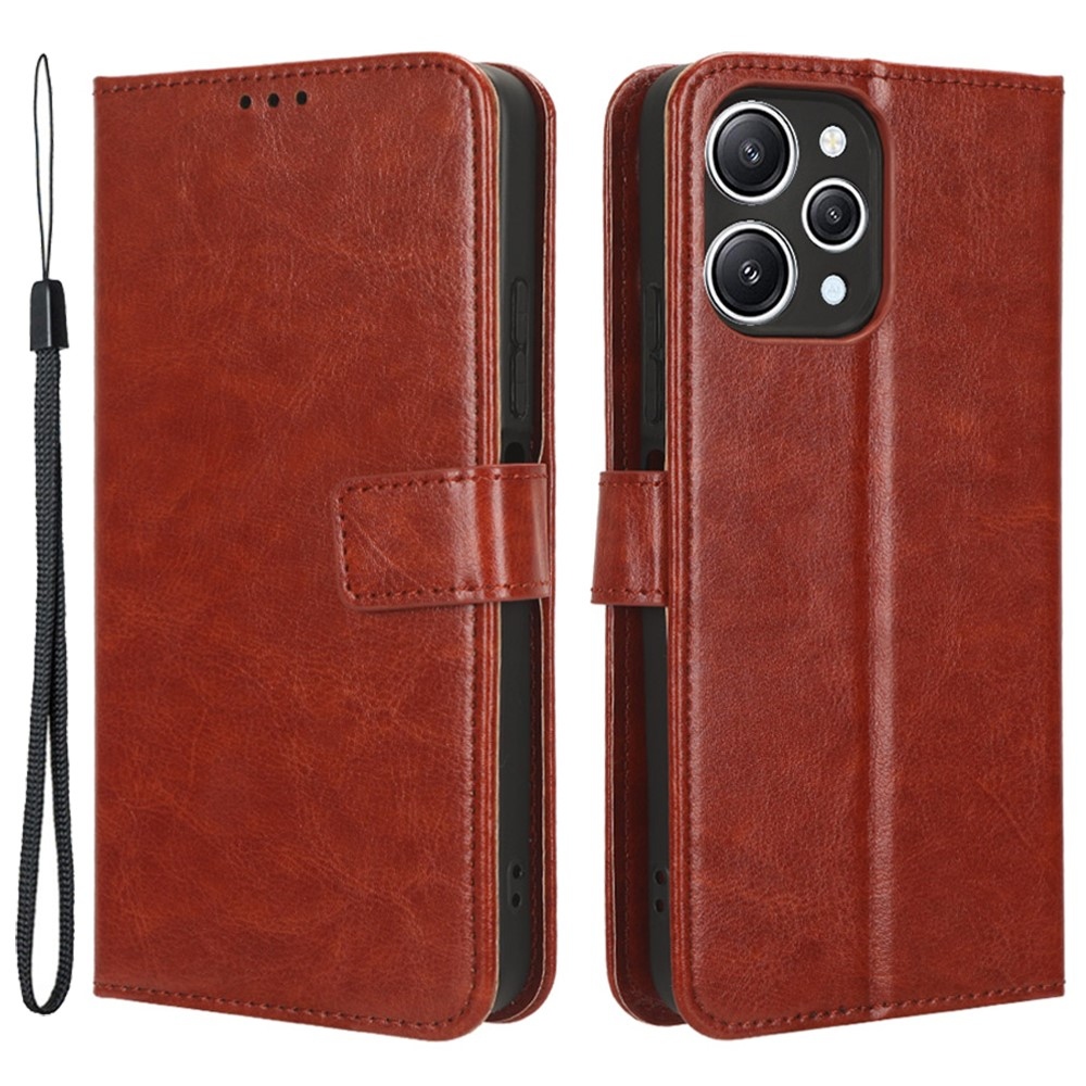Horse knížkové pouzdro na Xiaomi Redmi 12 4G/5G - hnědé