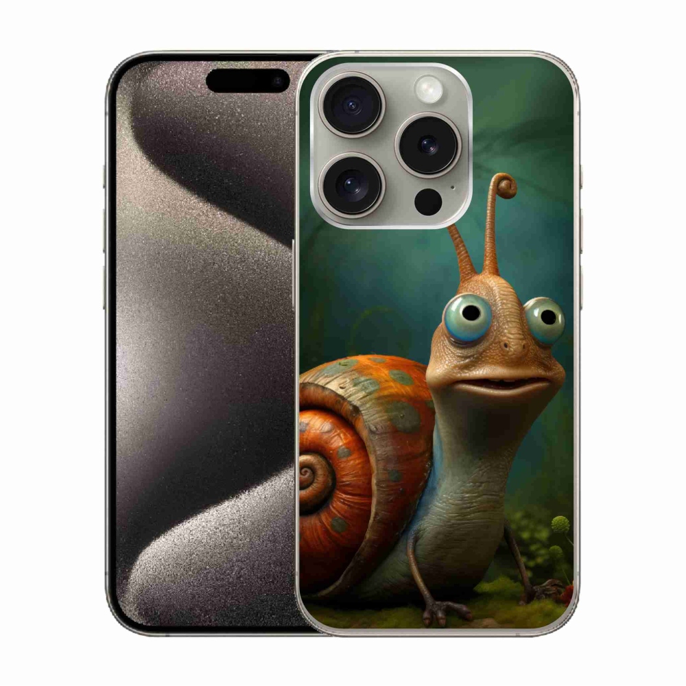Gelový kryt mmCase na iPhone 15 Pro - šnek