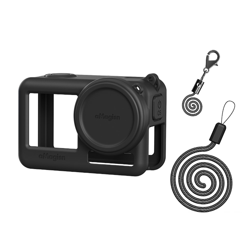AMAGISN silikonový ochranný obal pro DJI Osmo Action 4 a Action 3 - černý
