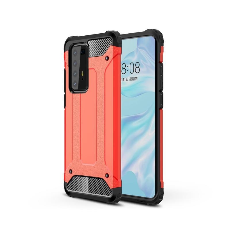 Armor hybridní odolný kryt na mobil Huawei P40 Pro - červený
