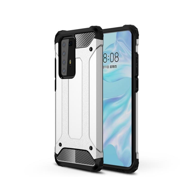 Armor hybridní odolný kryt na mobil Huawei P40 Pro - stříbrný