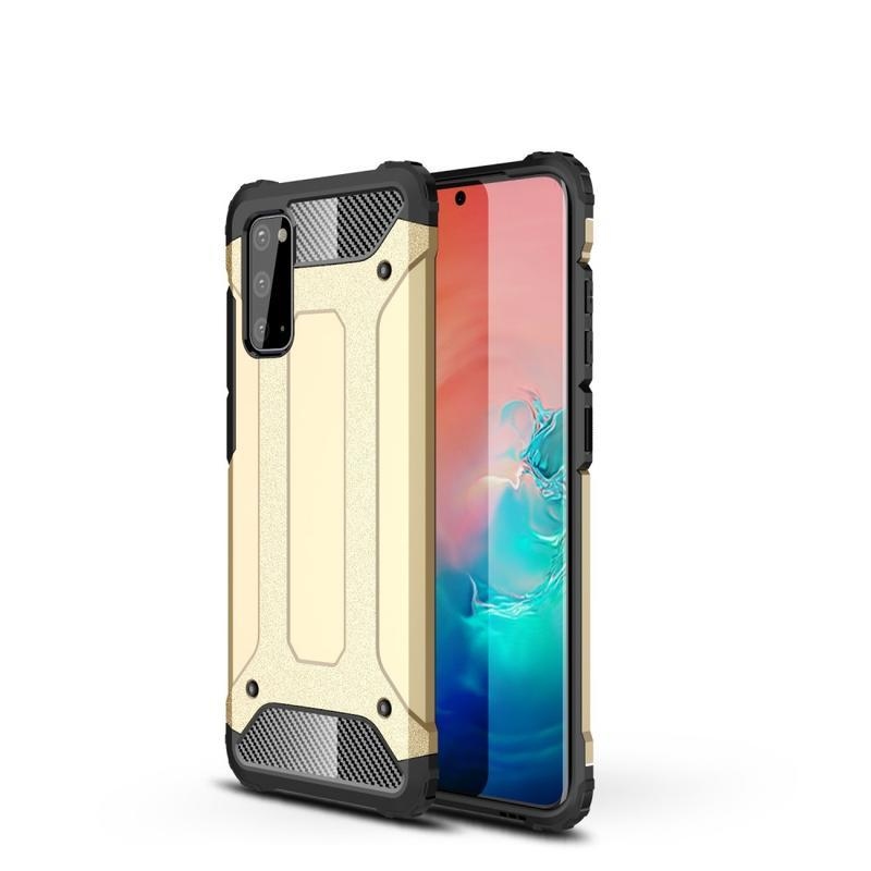 Armor odolný hybridní kryt na mobil Samsung Galaxy S20 - zlatý