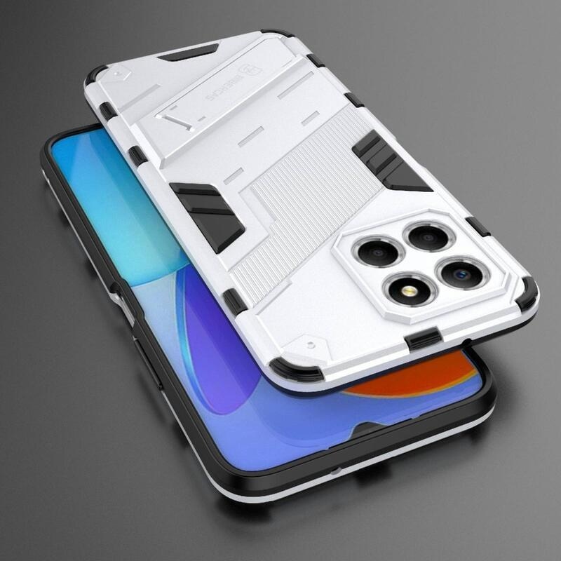 Armor odolný hybridní kryt s výklopným stojánkem na Honor X8 5G/Honor 70 Lite 5G - bílý
