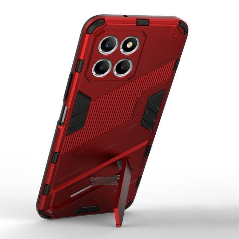 Armor odolný hybridní kryt s výklopným stojánkem na Honor X8 5G/Honor 70 Lite 5G - červený