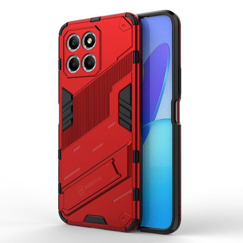 Armor odolný hybridní kryt s výklopným stojánkem na Honor X8 5G/Honor 70 Lite 5G - červený
