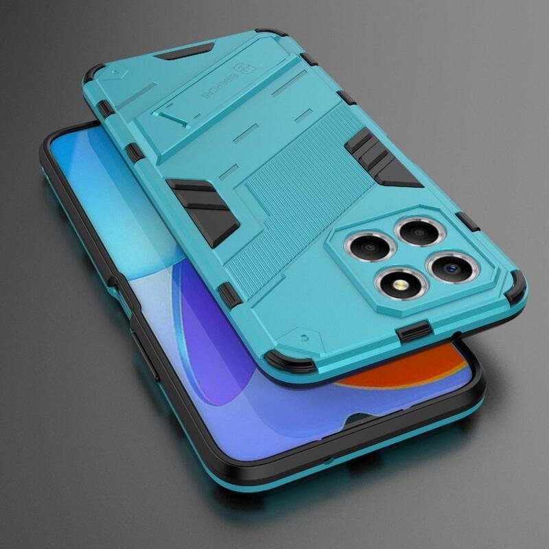 Armor odolný hybridní kryt s výklopným stojánkem na Honor X8 5G/Honor 70 Lite 5G - světlemodrý