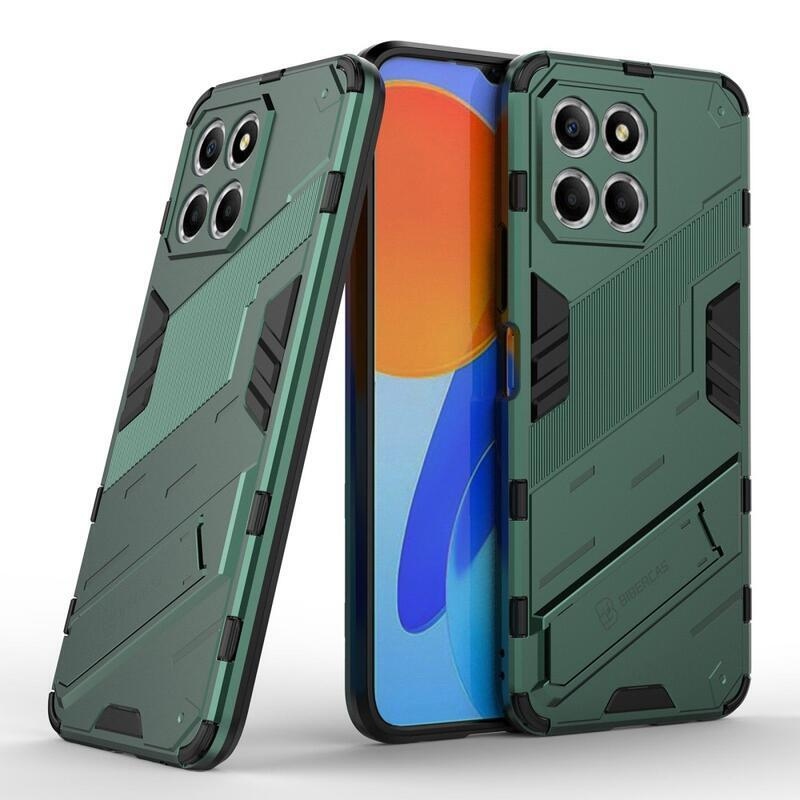 Armor odolný hybridní kryt s výklopným stojánkem na Honor X8 5G/Honor 70 Lite 5G - zelený