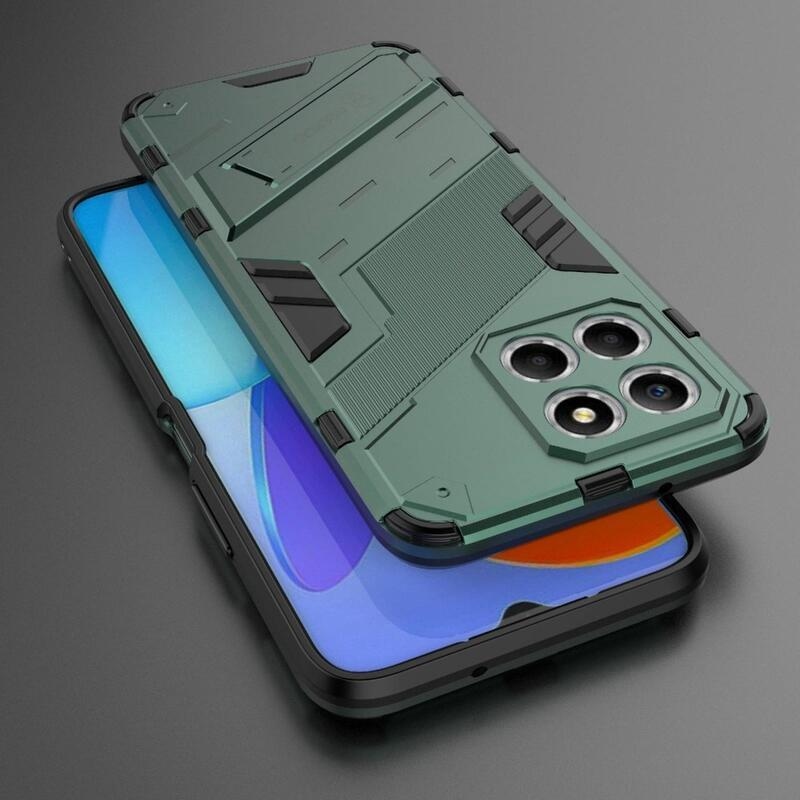 Armor odolný hybridní kryt s výklopným stojánkem na Honor X8 5G/Honor 70 Lite 5G - zelený
