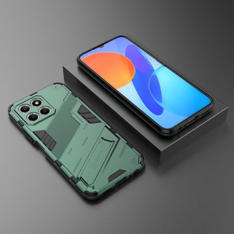 Armor odolný hybridní kryt s výklopným stojánkem na Honor X8 5G/Honor 70 Lite 5G - zelený