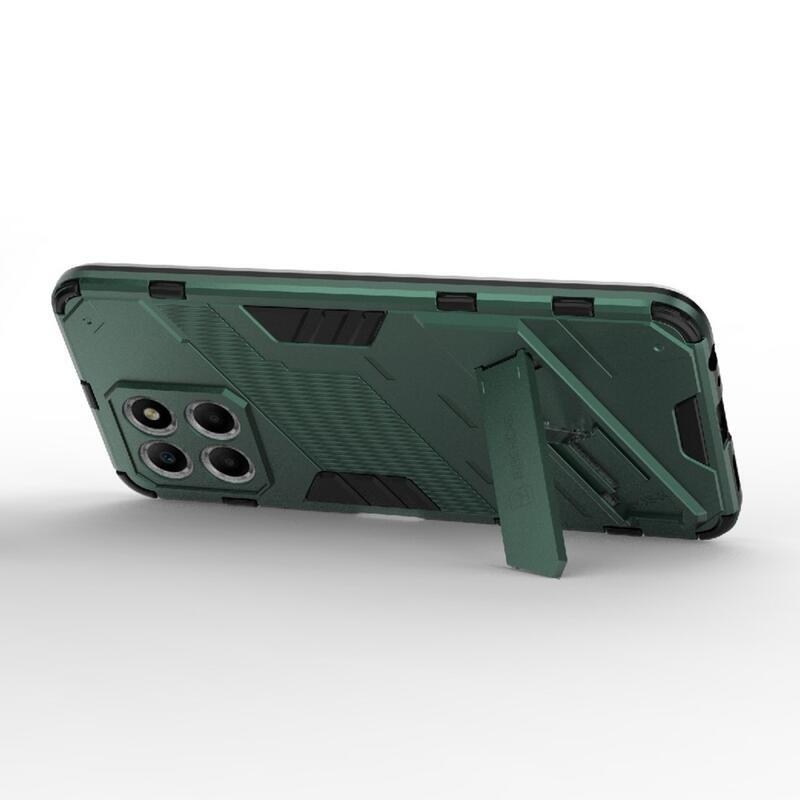 Armor odolný hybridní kryt s výklopným stojánkem na Honor X8 5G/Honor 70 Lite 5G - zelený