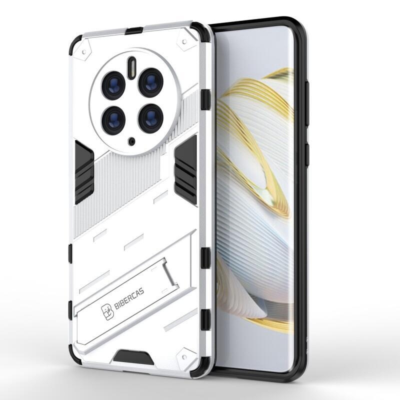 Armory odolný hybridní kryt s výklopným stojánkem na mobil Huawei Mate 50 Pro - bílý