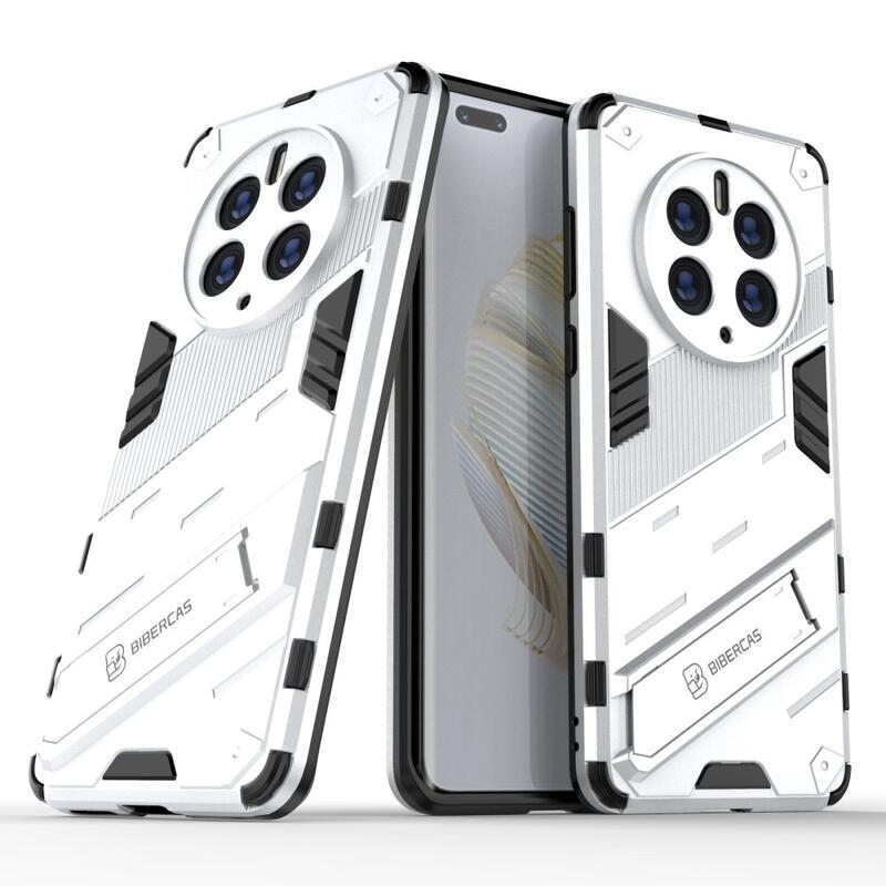 Armory odolný hybridní kryt s výklopným stojánkem na mobil Huawei Mate 50 Pro - bílý