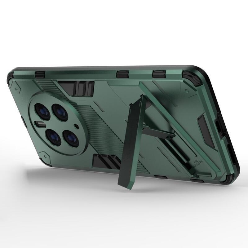 Armory odolný hybridní kryt s výklopným stojánkem na mobil Huawei Mate 50 Pro - zelený