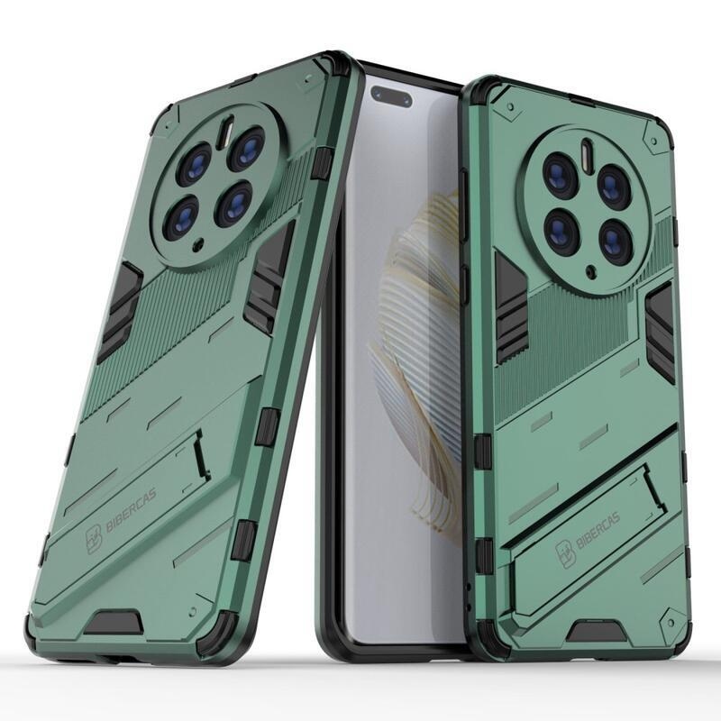 Armory odolný hybridní kryt s výklopným stojánkem na mobil Huawei Mate 50 Pro - zelený