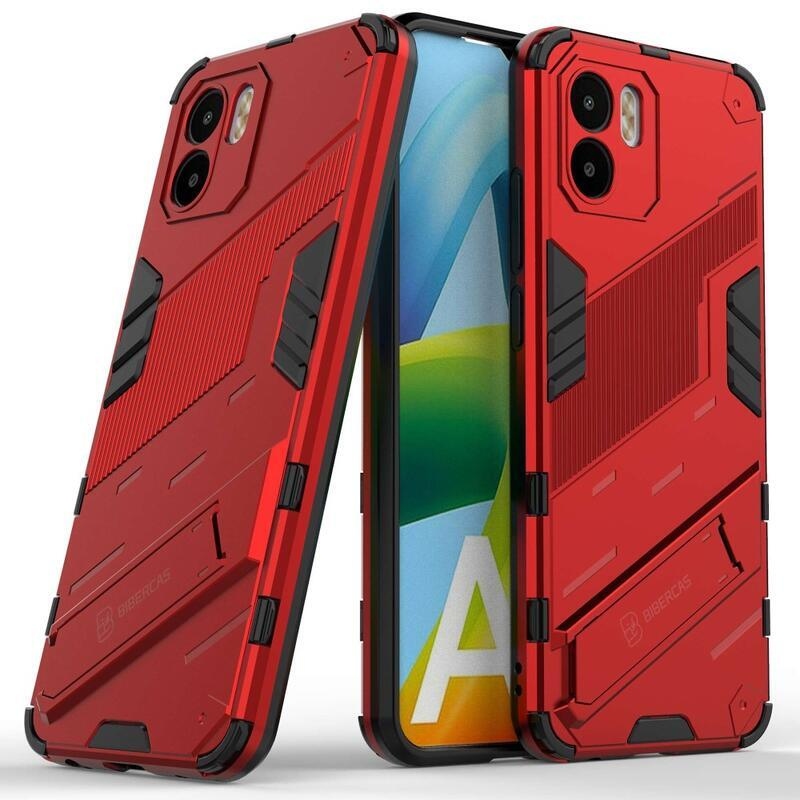 Armory odolný hybridní kryt s výklopným stojánkem pro mobil Xiaomi Redmi A1/Redmi A2 - červený