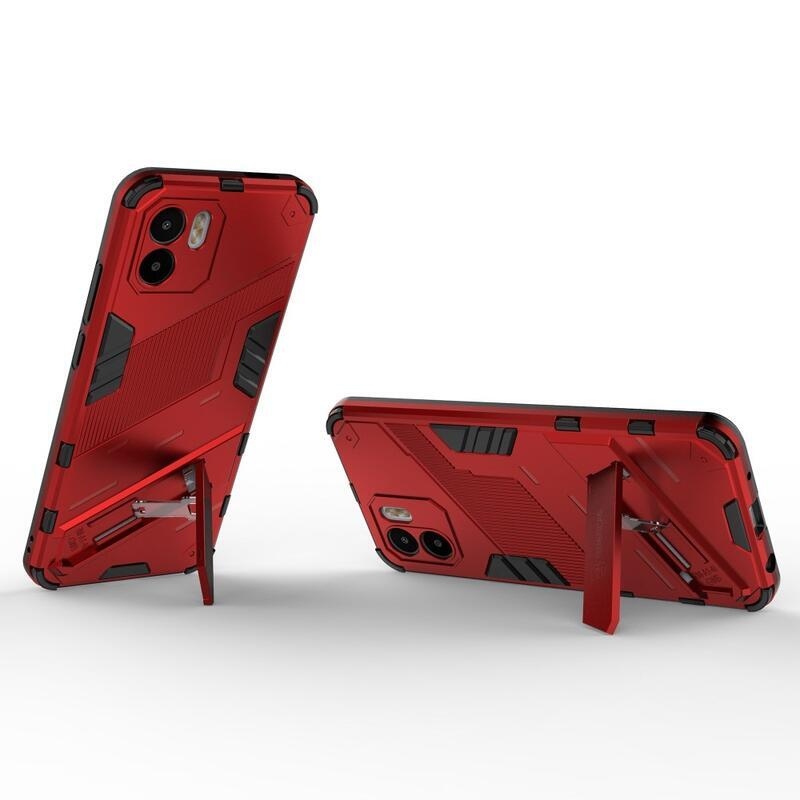 Armory odolný hybridní kryt s výklopným stojánkem pro mobil Xiaomi Redmi A1/Redmi A2 - červený
