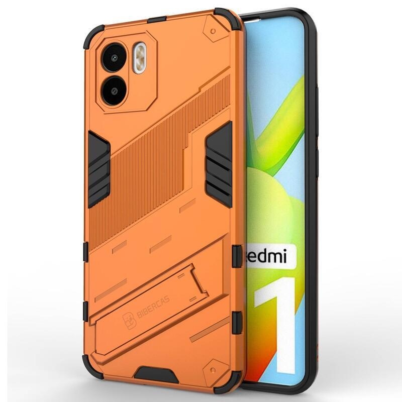 Armory odolný hybridní kryt s výklopným stojánkem pro mobil Xiaomi Redmi A1/Redmi A2 - oranžový