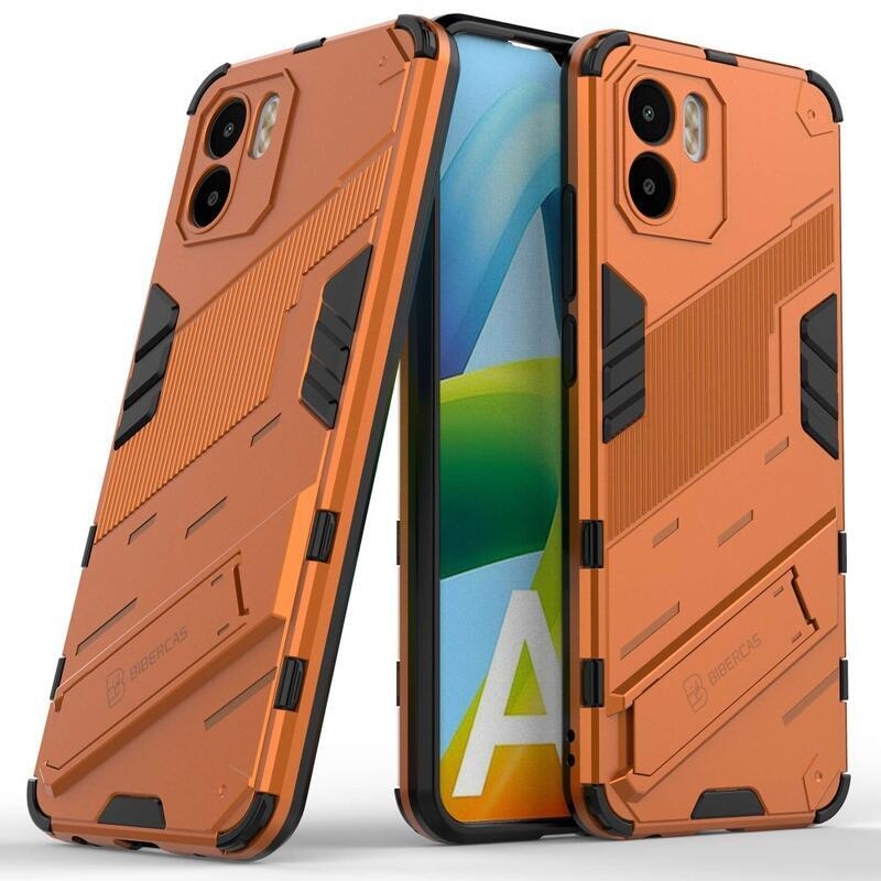 Armory odolný hybridní kryt s výklopným stojánkem pro mobil Xiaomi Redmi A1/Redmi A2 - oranžový