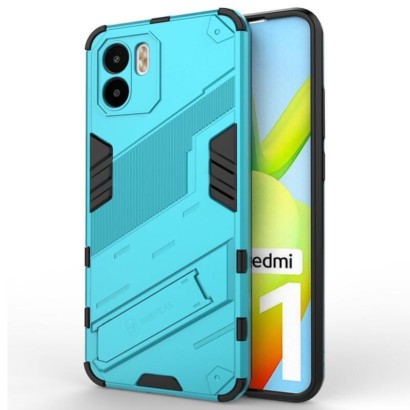 Armory odolný hybridní kryt s výklopným stojánkem pro mobil Xiaomi Redmi A1/Redmi A2 - světlemodrý