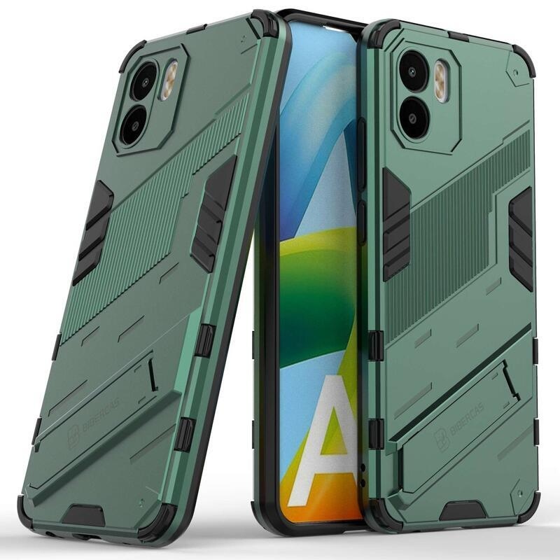 Armory odolný hybridní kryt s výklopným stojánkem pro mobil Xiaomi Redmi A1/Redmi A2 - zelený