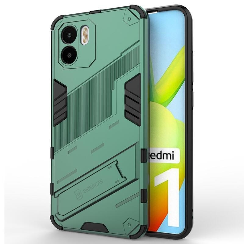 Armory odolný hybridní kryt s výklopným stojánkem pro mobil Xiaomi Redmi A1/Redmi A2 - zelený