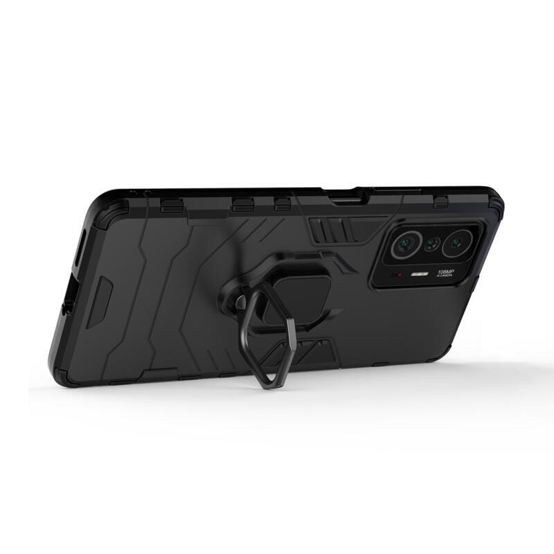 Guardy hybridní odolný kryt s úchopem na prst na mobil Xiaomi 11T/11T Pro - černý