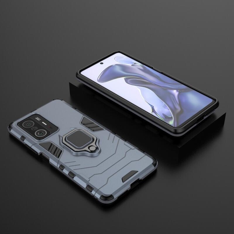 Guardy hybridní odolný kryt s úchopem na prst na mobil Xiaomi 11T/11T Pro - modrý