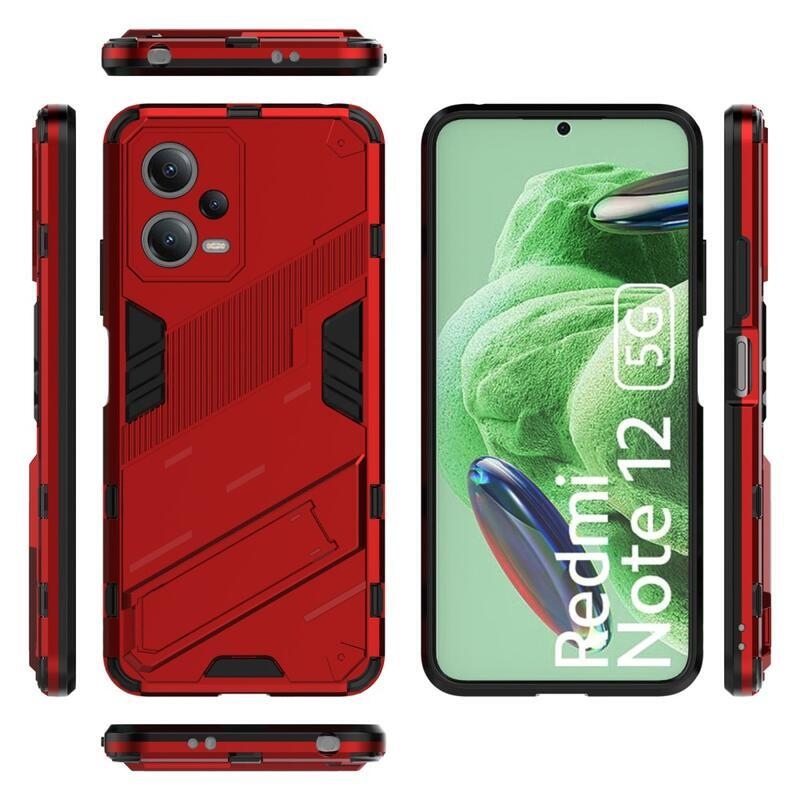 Armory odolný hybridní kryt na Xiaomi Redmi Note 12 5G/Poco X5 5G - červený