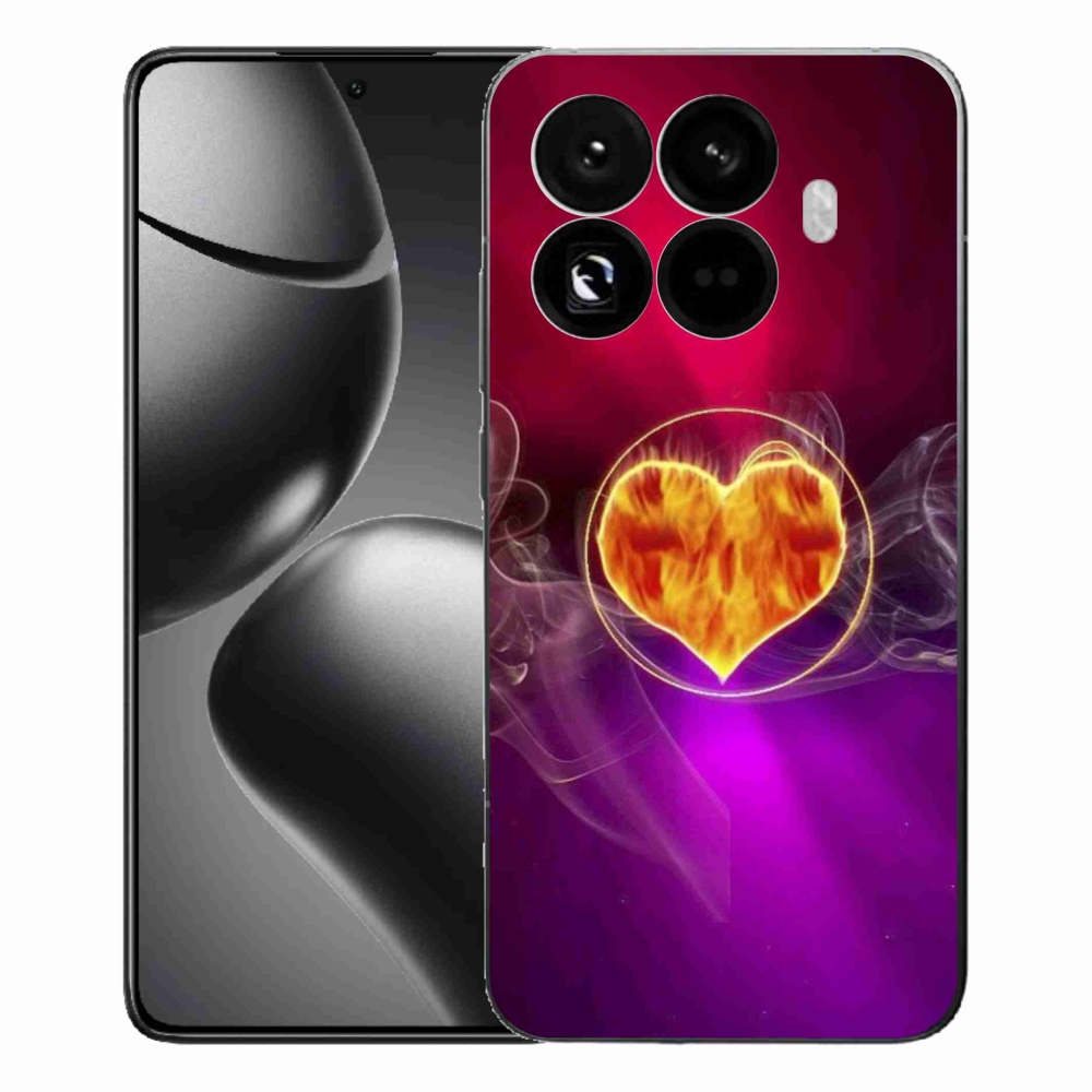 Gelový kryt mmCase na Xiaomi 15T Pro - ohnivé srdce