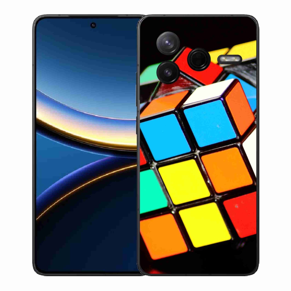 Gelový kryt mmCase na Xiaomi Poco F7 Pro - rubikova kostka