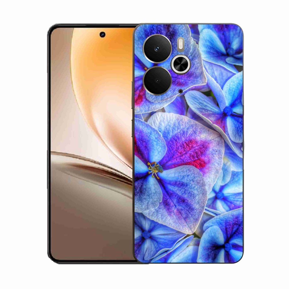 Gelový kryt mmCase na Realme 14 5G - modré květy 1