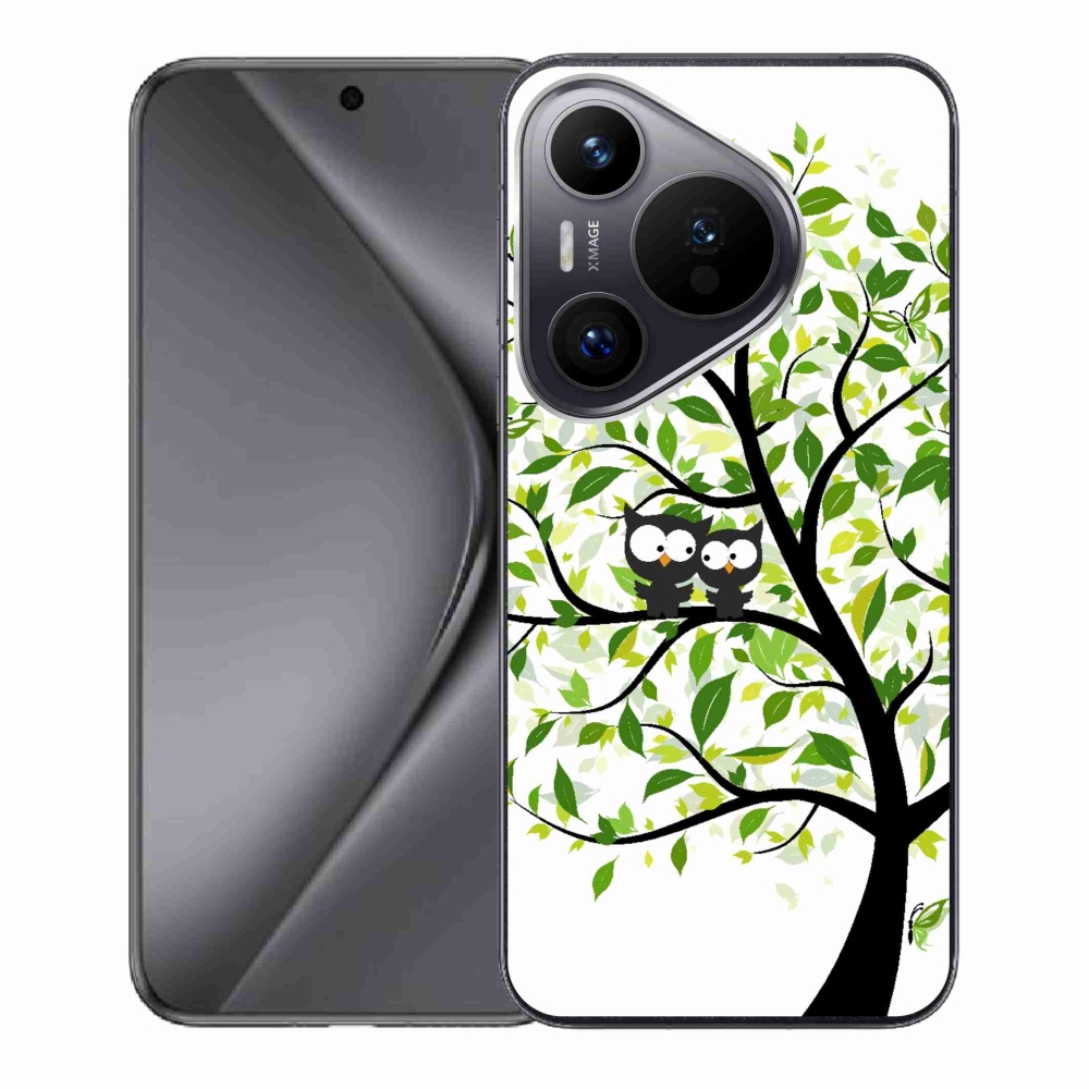 Gelový kryt mmCase na Huawei Pura 70 - sovičky na stromě
