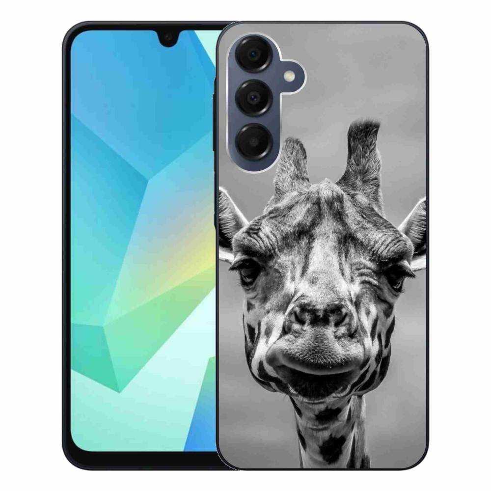 Gelový kryt mmCase na Samsung Galaxy A16 4G/5G - černobílá žirafa