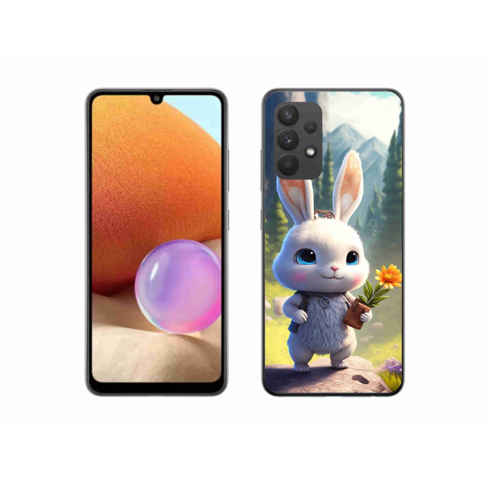 Gelový kryt mmCase na Samsung Galaxy A32 4G - roztomilý králíček