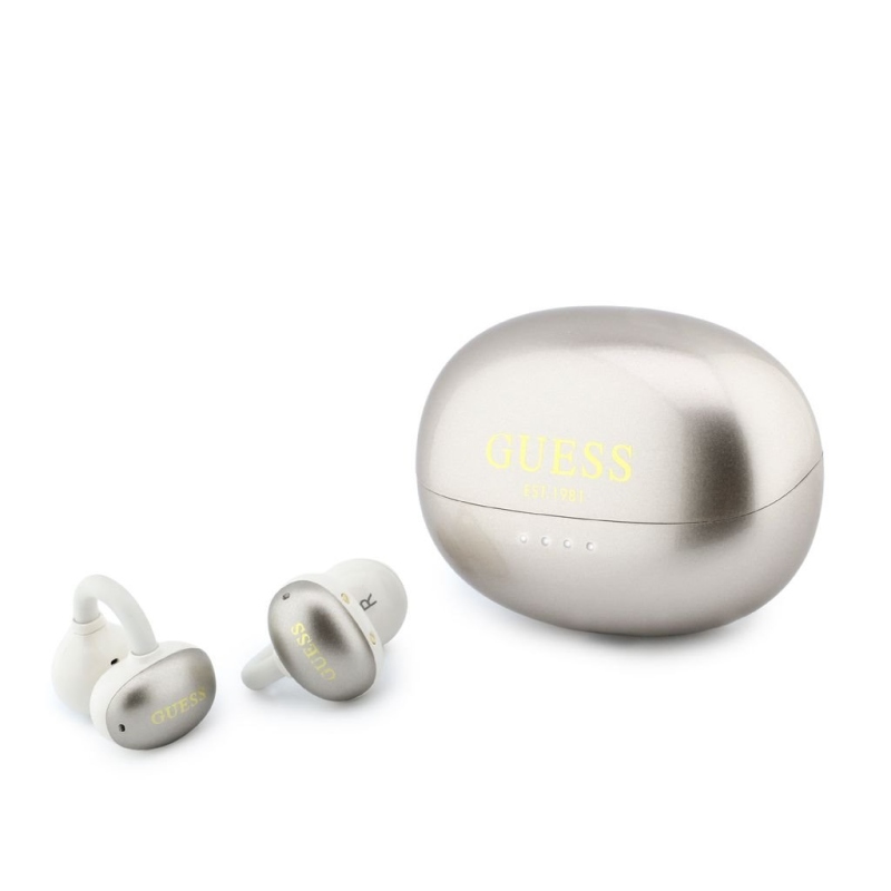 Guess Metallic Finish Classic Logo OWS Bezdrátová Sluchátka Gold
