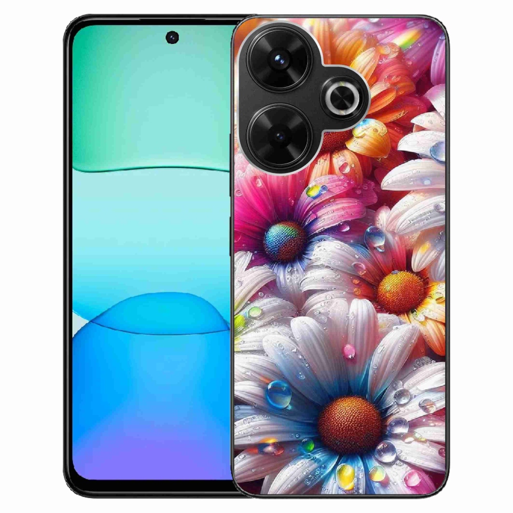 Gelový kryt mmCase na Xiaomi Redmi 13 4G/Poco M6 4G - barevné kopretiny