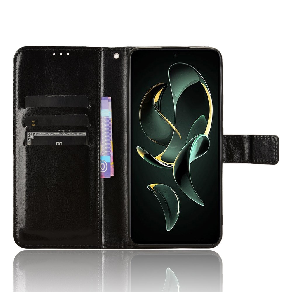 Crazy knížkové pouzdro na Xiaomi 13T/13T Pro - černé