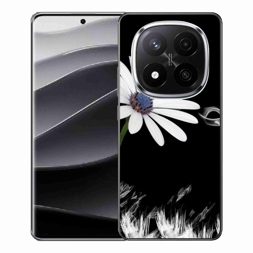 Gelový kryt mmCase na Xiaomi Redmi Note 14 Pro+ 5G - bílá květina