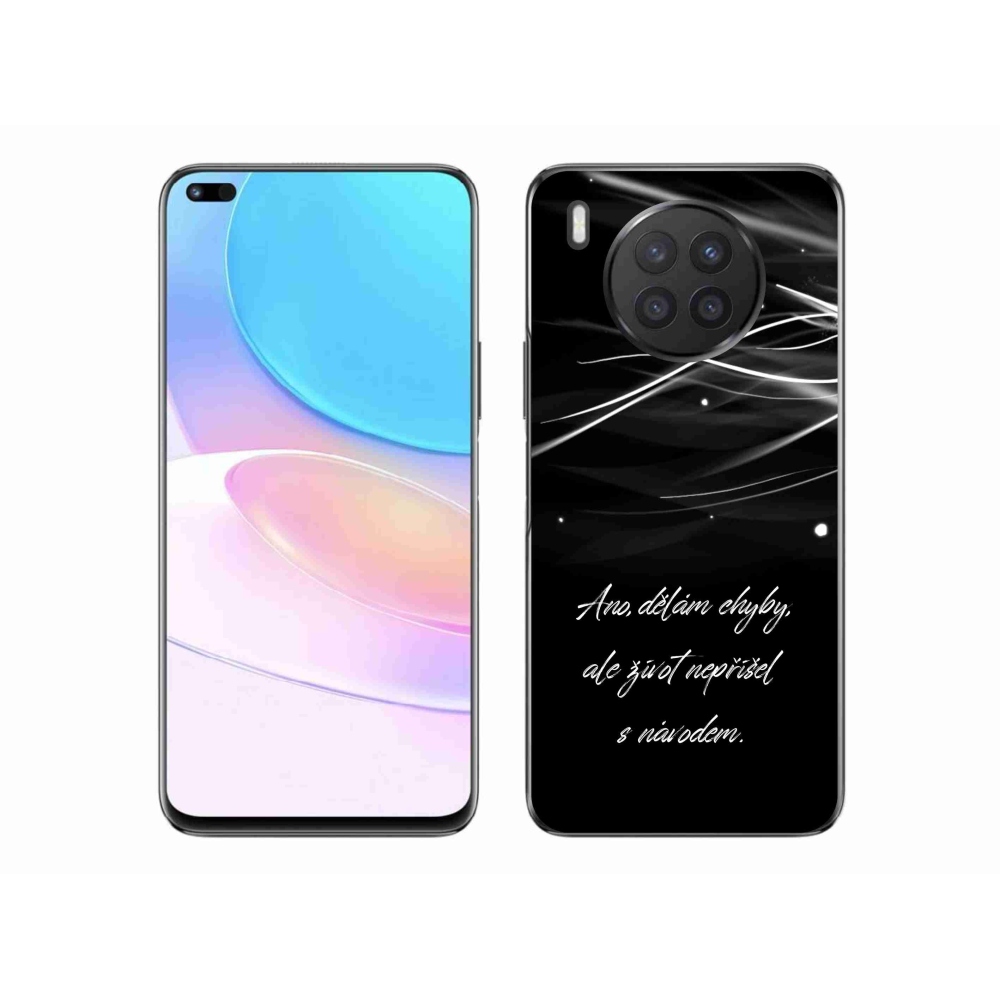 Gelový kryt mmCase na Huawei Nova 8i - citát černé pozadí