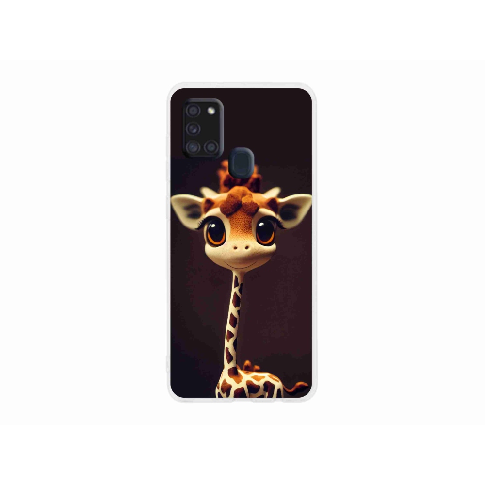 Gelový kryt mmCase na Samsung Galaxy A21s - malá žirafa