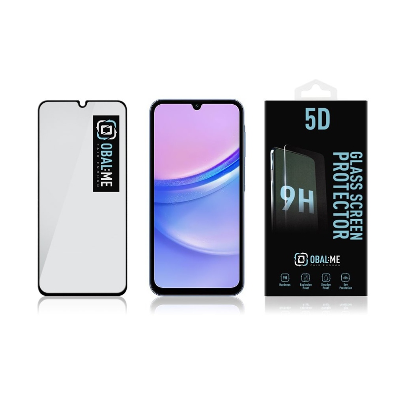 OBAL:ME 5D Tvrzené Sklo pro Samsung Galaxy A15 4G/5G Black