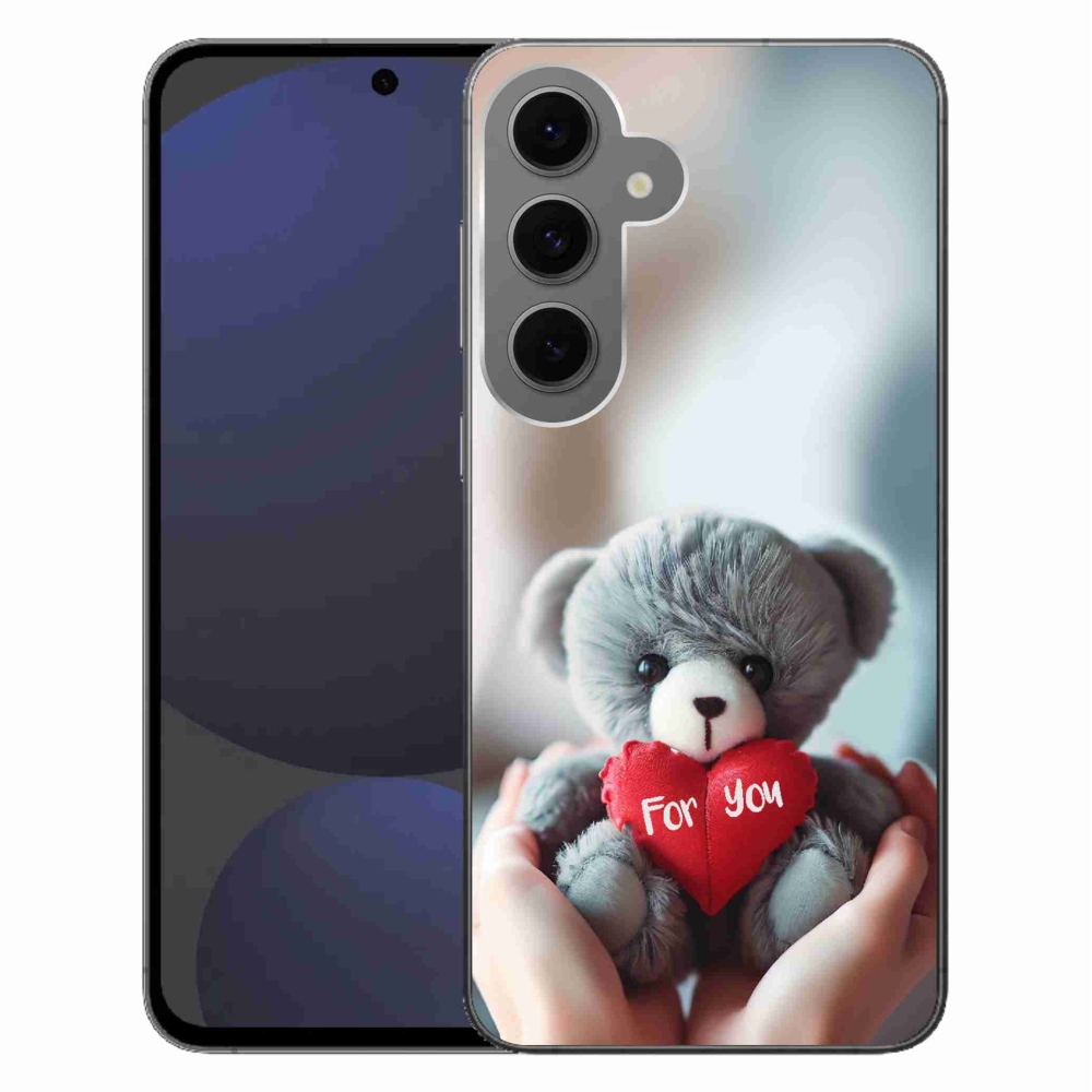 Gelový kryt mmCase na Samsung Galaxy S24 FE - medvídek pro zamilované