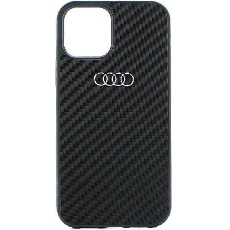 Audi Carbon Fiber Zadní Kryt pro iPhone 11/XR Black 